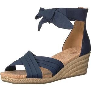 Ugg Australia Traci Espadrille Ankle Bow Wedge Shoes